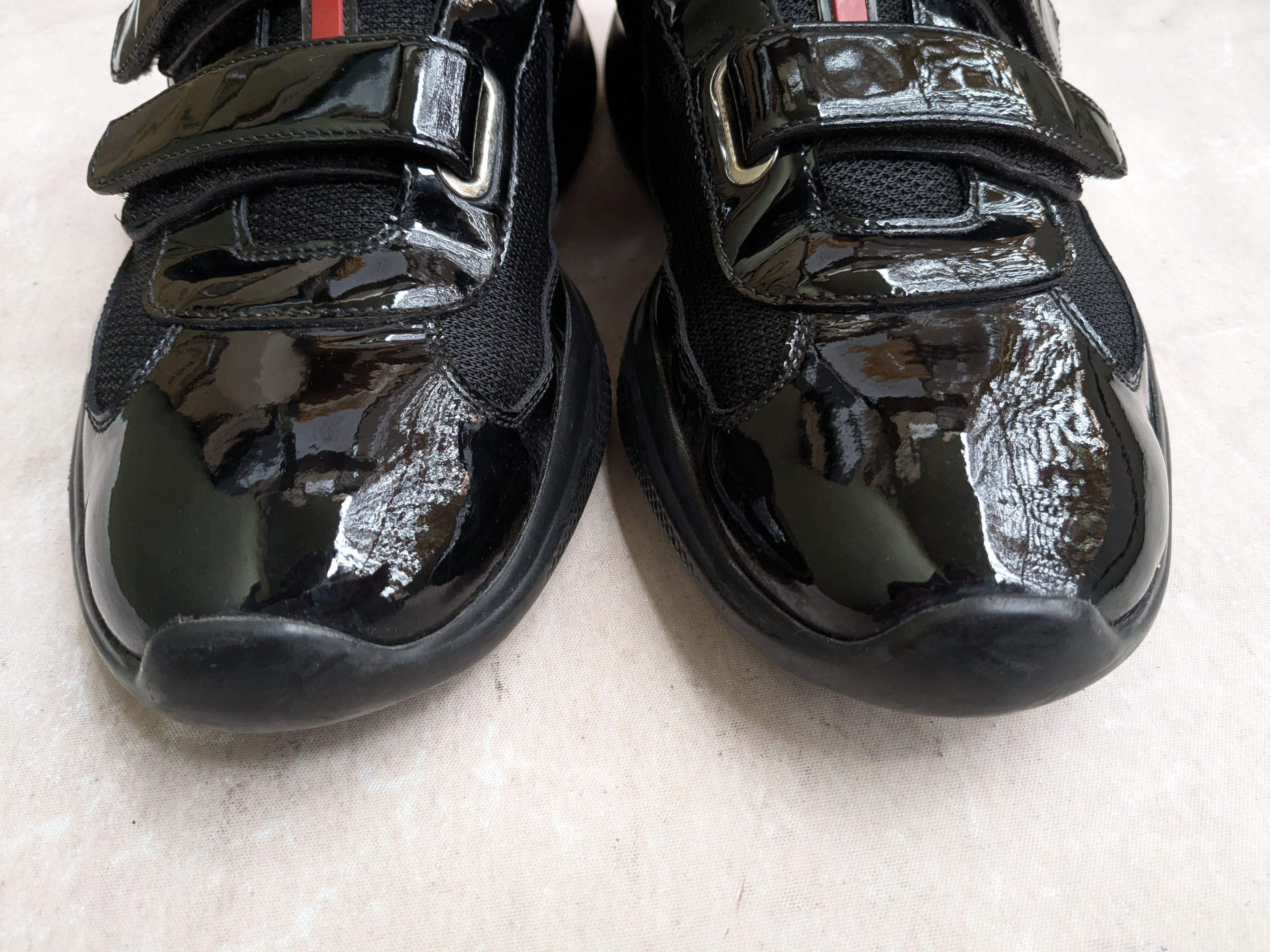 Prada Prada America's Cup Sneakers Black Patent Leather 8.5 Size US 8.5 / EU 41-42 - 3 Thumbnail