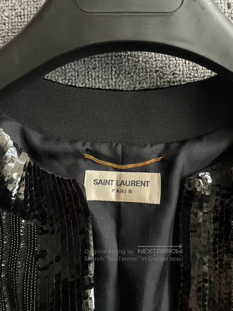 Saint Laurent Paris Saint Laurent Paris Black Scale Pattern Cardigan Size S / US 4 / IT 40 - 3 Thumbnail