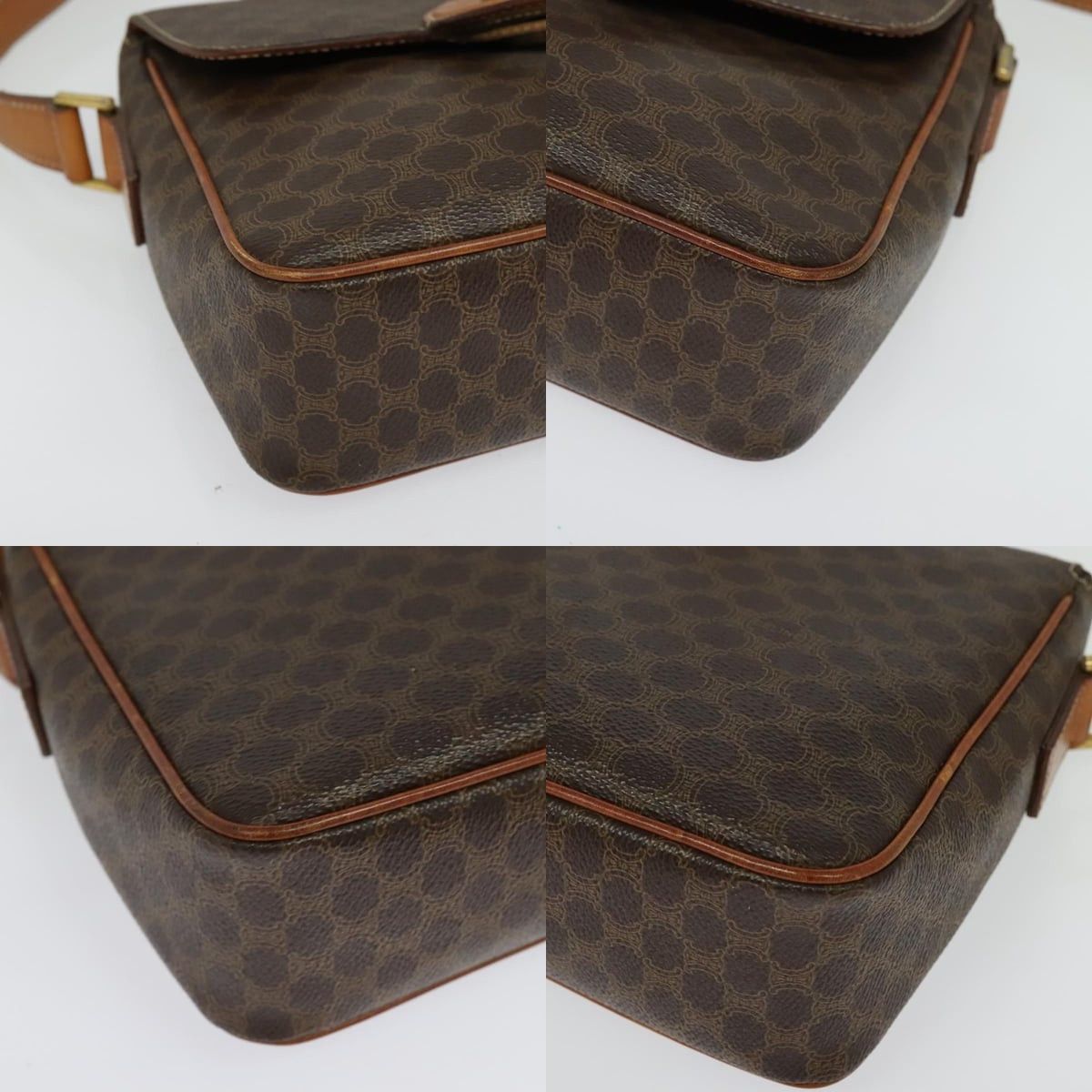 Celine CELINE Macadam Canvas Shoulder Bag Pvc Brown Gold Size ONE SIZE - 10 Thumbnail