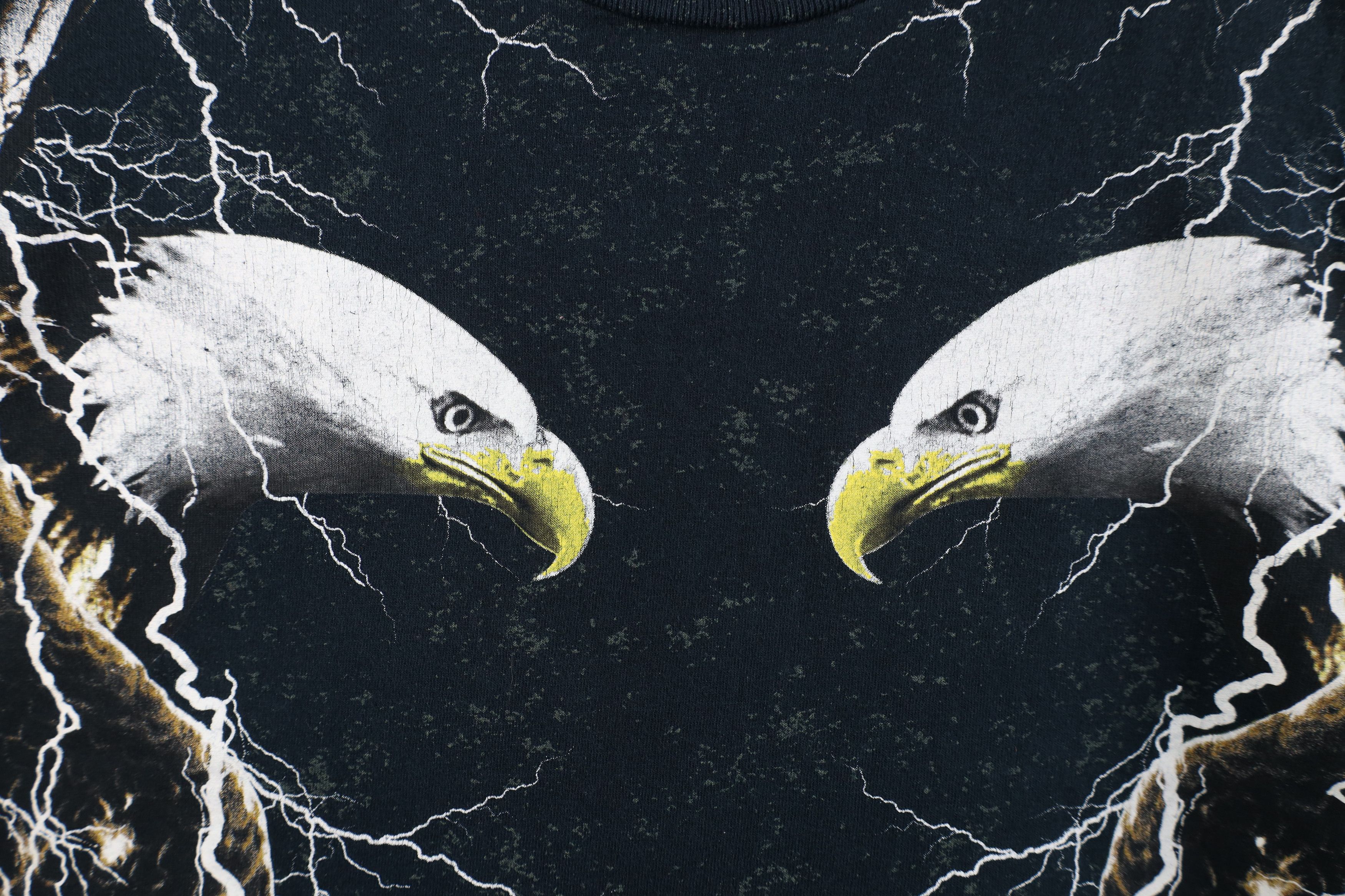 Vintage Vintage 90s Y2K Streetwear Lightning Short Sleeve T-Shirt Size US XXL / EU 58 / 5 - 4 Thumbnail