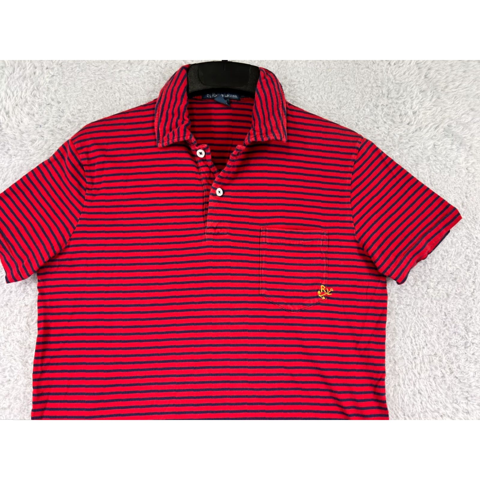 Polo Ralph Lauren VINTAGE Polo Ralph Lauren Shirt Mens Small Red Striped Anchor Logo Pocket Golf Golfer Size US S / EU 44-46 / 1 - 4 Thumbnail
