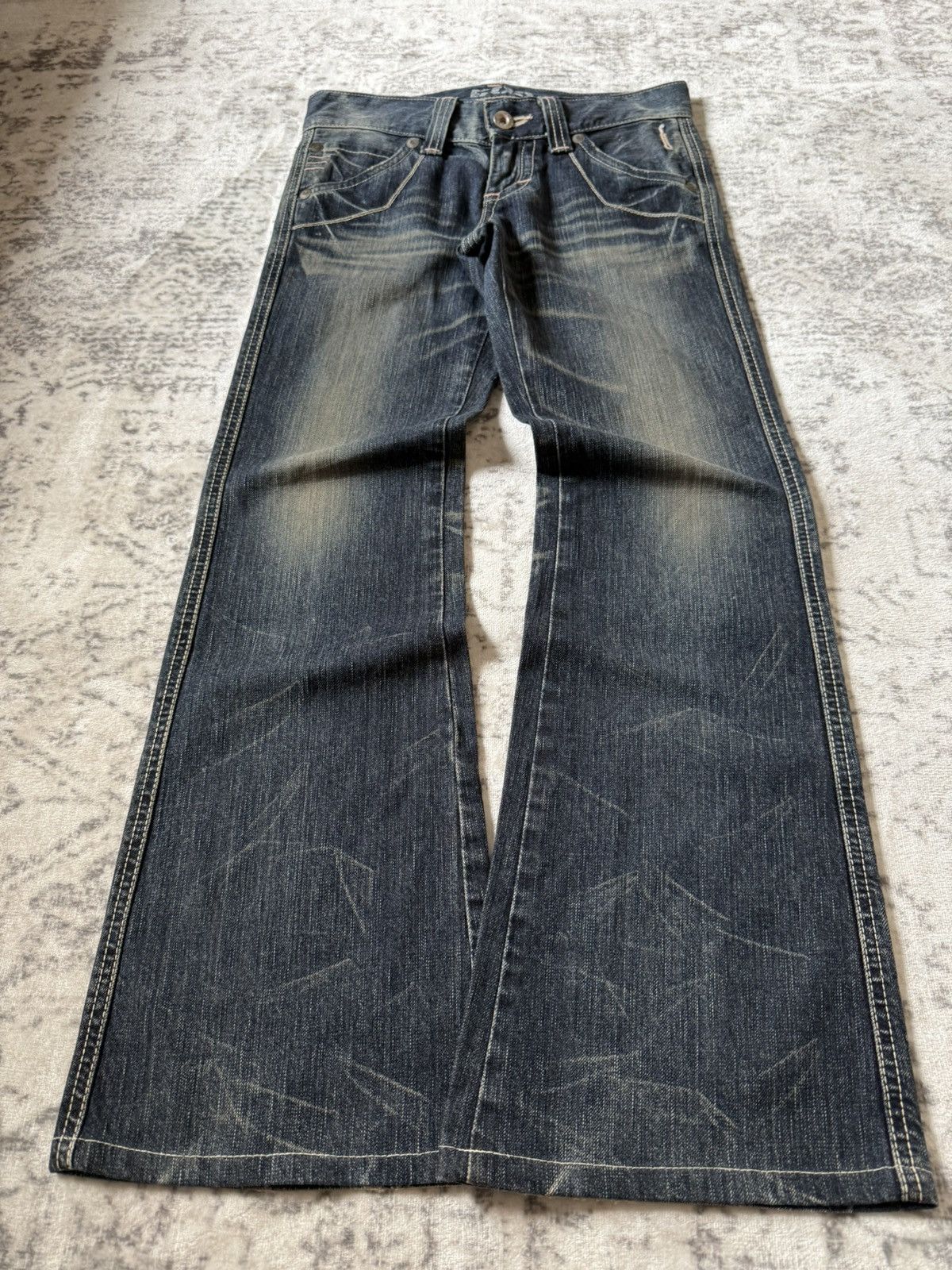 Le Grande Bleu (L.G.B.) Edwin 503 Japan Muddy Wash Flared Jeans Size US 28 / EU 44 - 1 Thumbnail