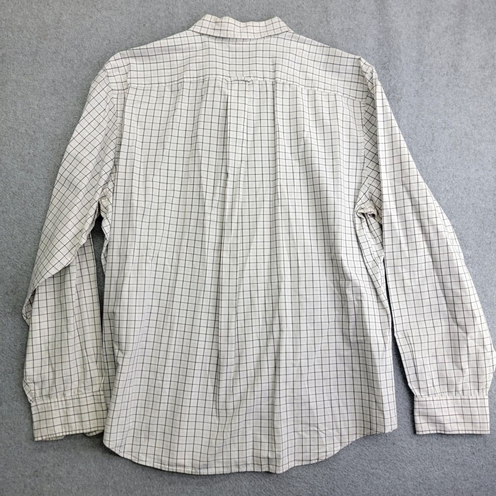 Nautica Nautica Shirt Mens XL White Blue Plaid Button Down Long Sleeve Pocket Dress Shirt Size US XL / EU 56 / 4 - 7 Thumbnail