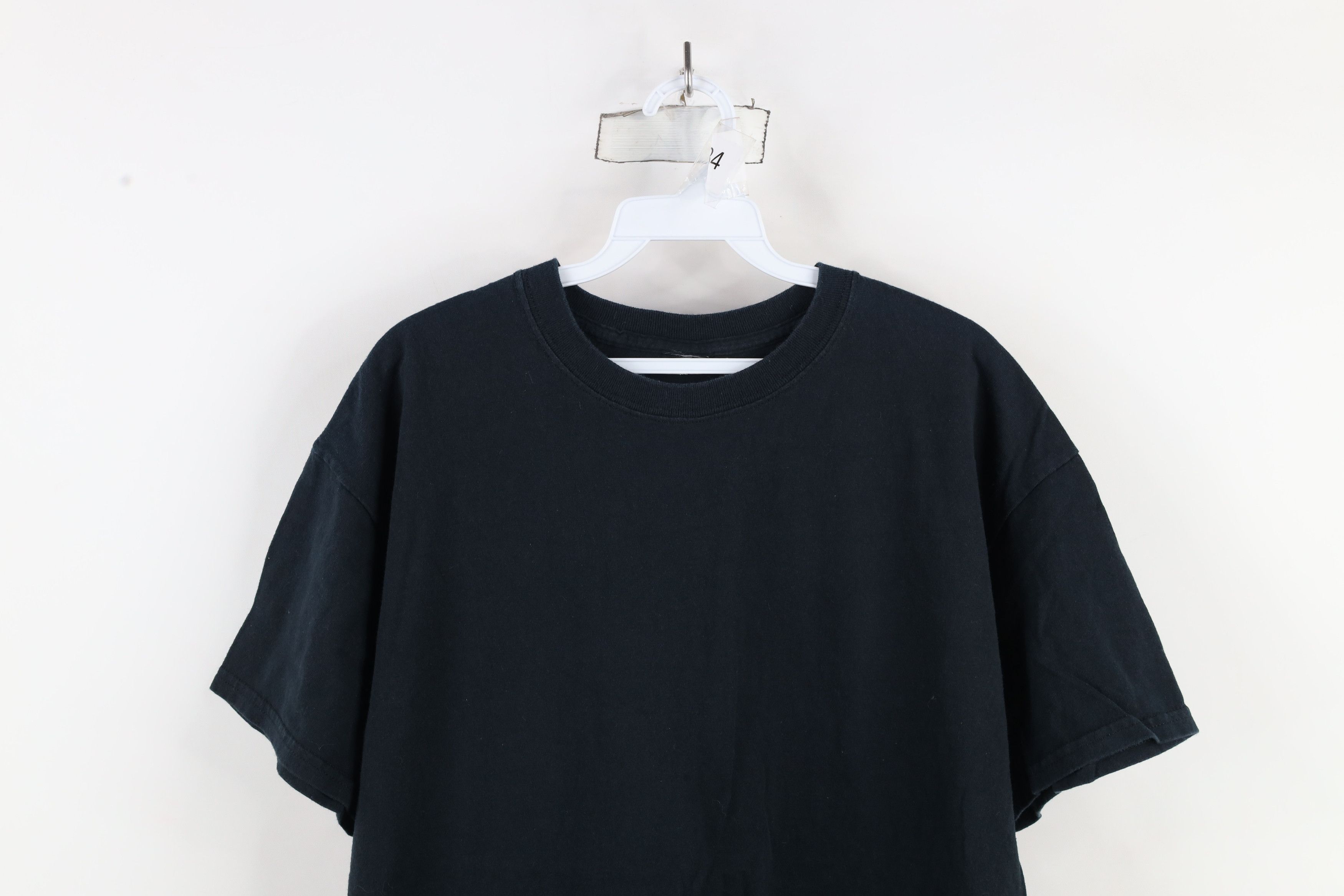 Vintage Vintage 90s Streetwear Heavyweight Cotton T-Shirt Black Size US L / EU 52-54 / 3 - 2 Thumbnail