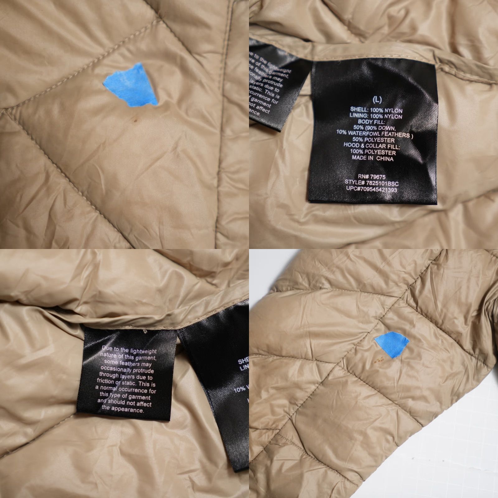 London Fog London Fog Puffer Jacket Womens Large Beige Zip Size L / US 10 / IT 46 - 8 Thumbnail