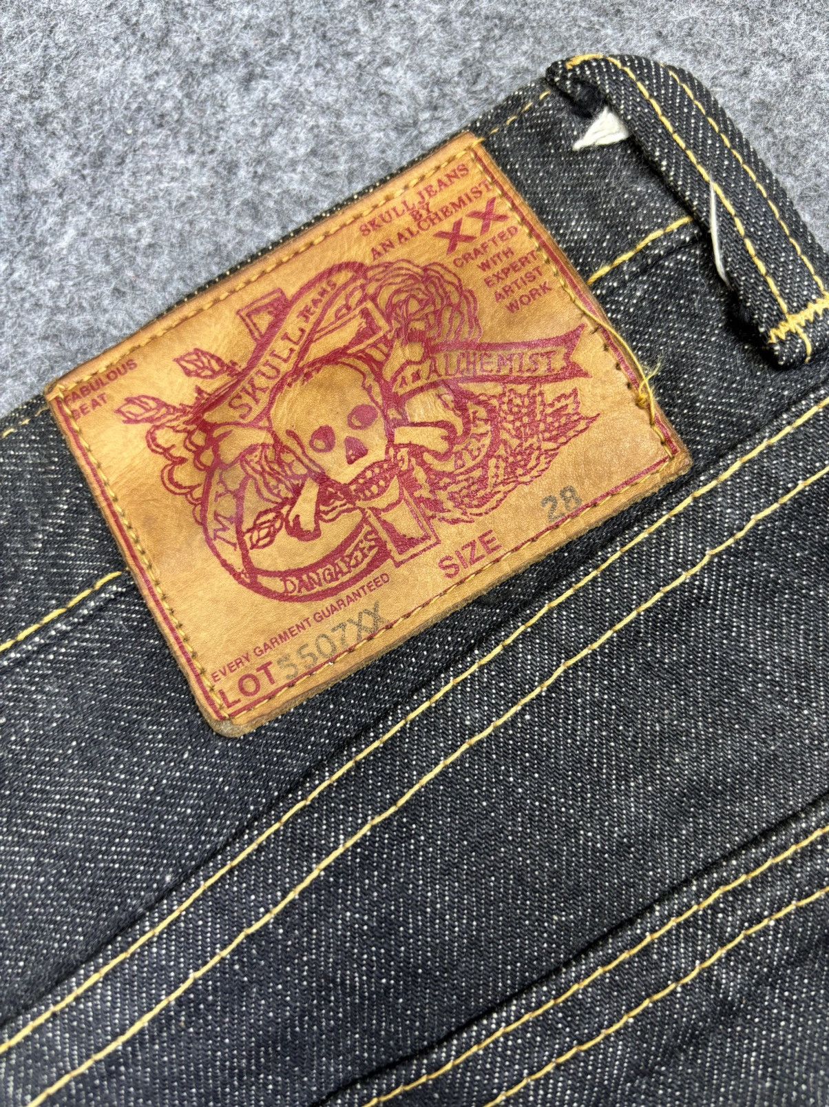 Alchemist 💥RAW💥ALCHEMIST FAB FOUR Skinny Indigo Raw Biker Denim F743 Size US 29 - 12 Thumbnail