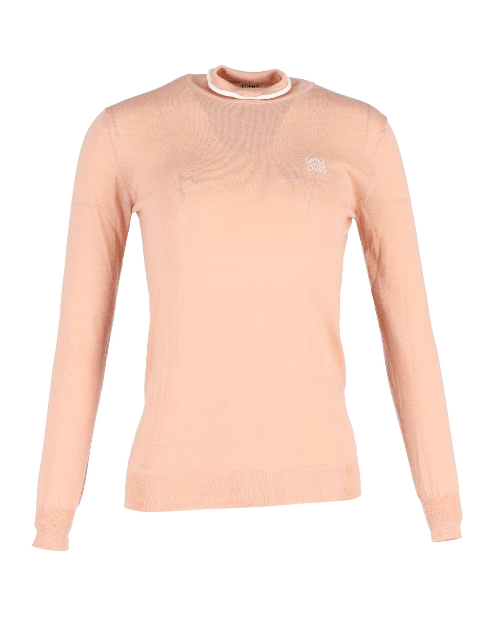 Loewe Loewe Turtleneck Sweater in Peach Wool Size S / US 4 / IT 40 - 1 Thumbnail
