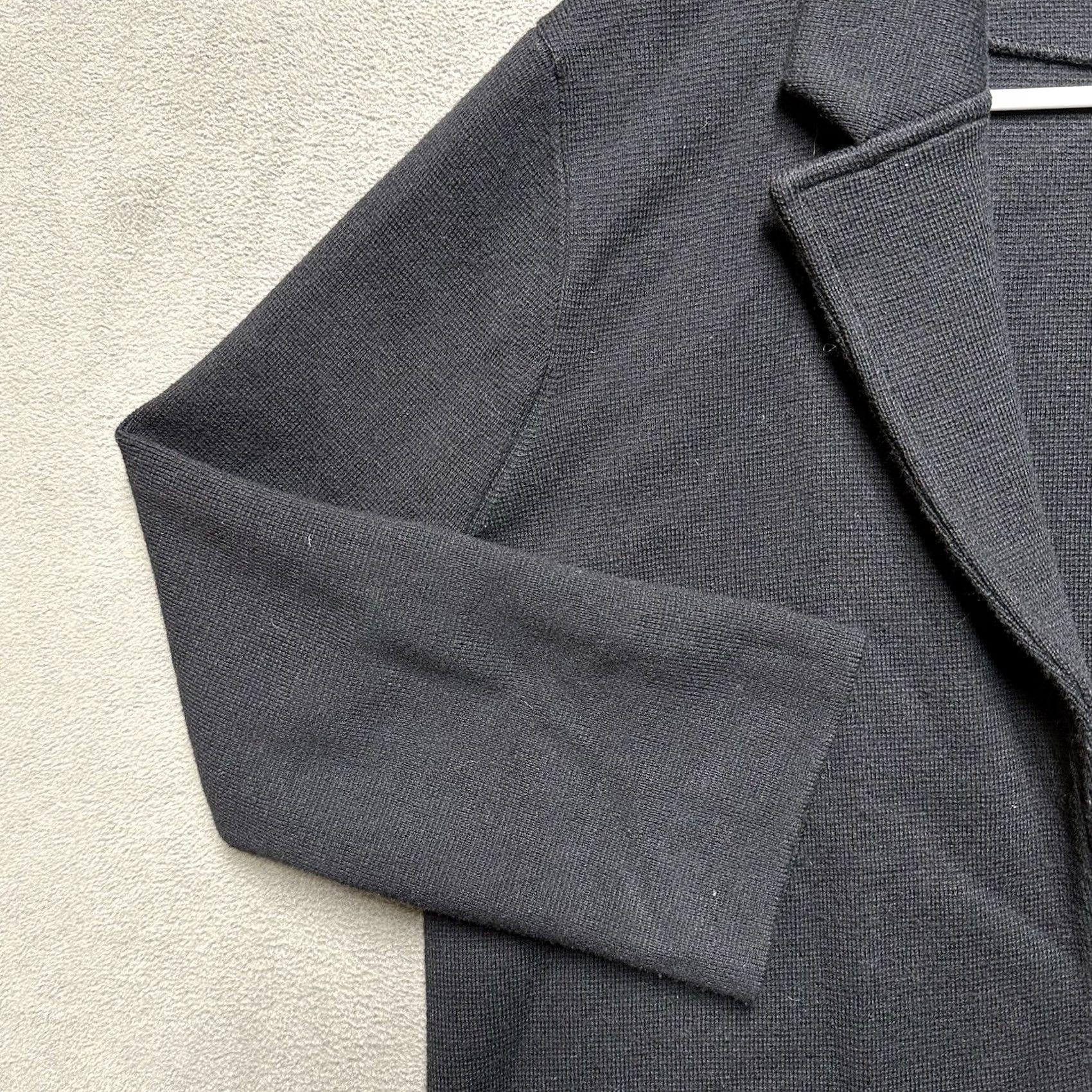 J.Crew J.CREW Black Merino Wool Cotton Blend Blazer Cardigan Women XS Open Pockets GUC Size XS / US 0-2 / IT 36-38 - 7 Thumbnail