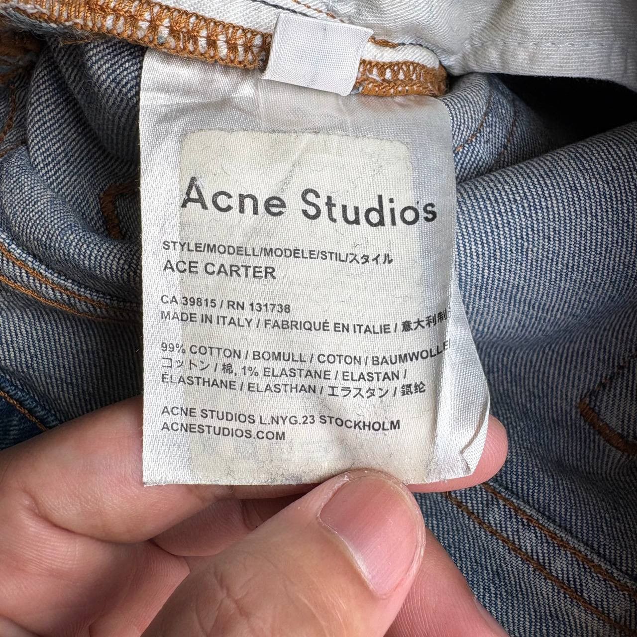 Acne Studios Acne Studios Ace Carter Slim Fit Blue Jeans Pants Size US 32 / EU 48 - 13 Thumbnail