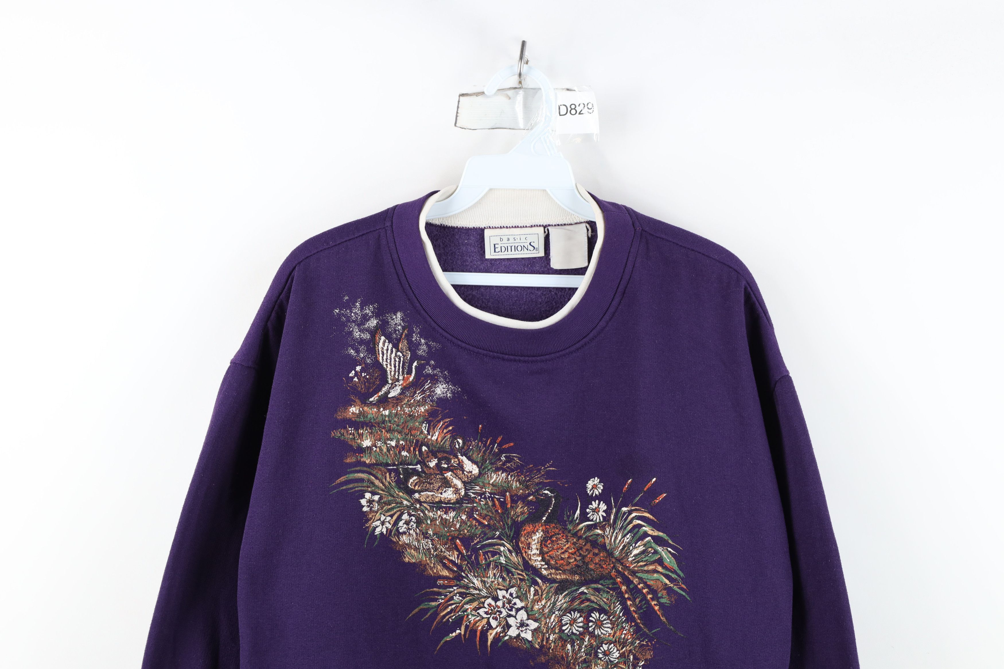 Vintage Vintage 90s Streetwear Boxy Fit Nature Duck Sweatshirt Size XL / US 12-14 / IT 48-50 - 2 Thumbnail