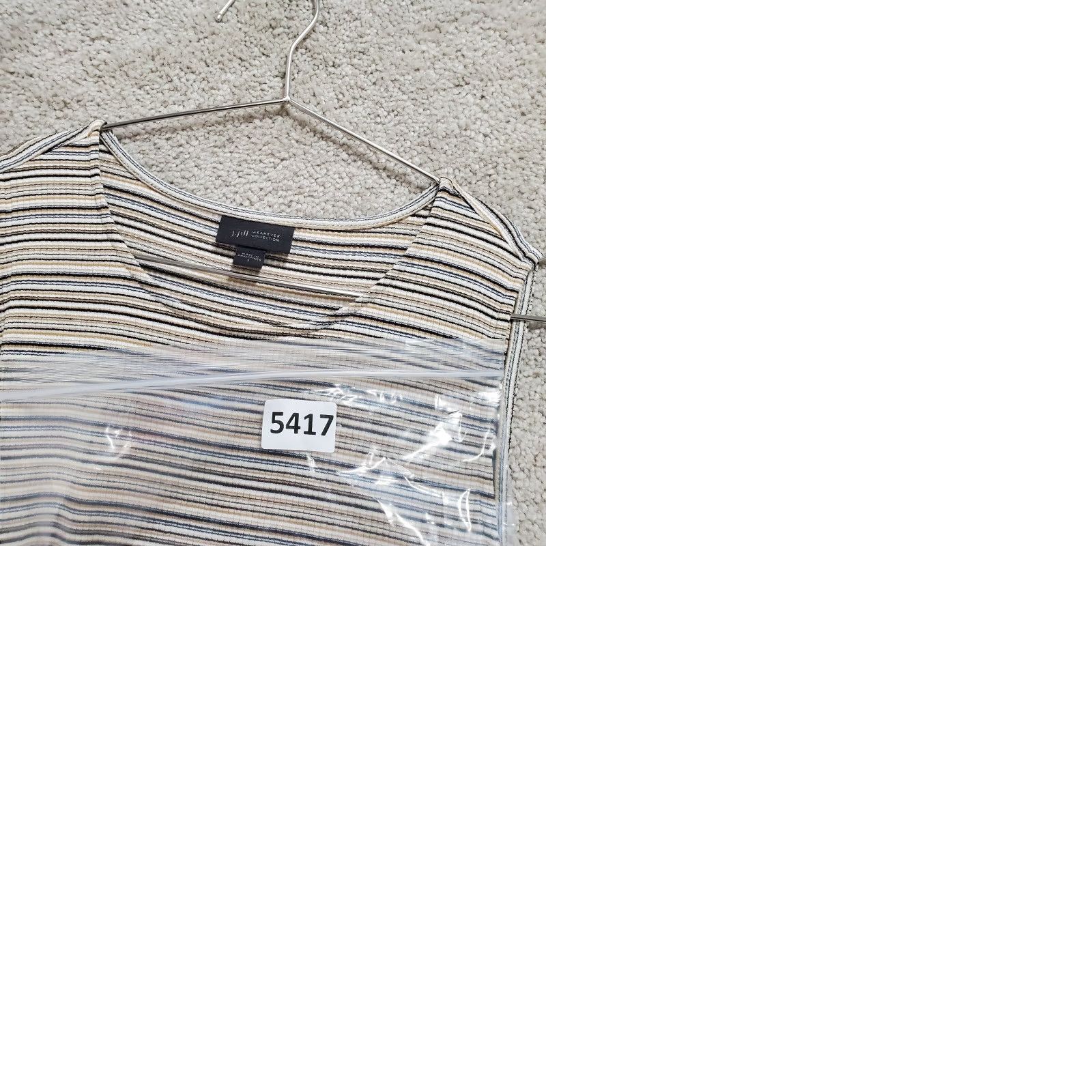 J. Jill J. Jill Tank Dress Womens Small Multicolor Striped Ribbed Rayon Stretch Pullover Size S / US 4 / IT 40 - 9 Thumbnail