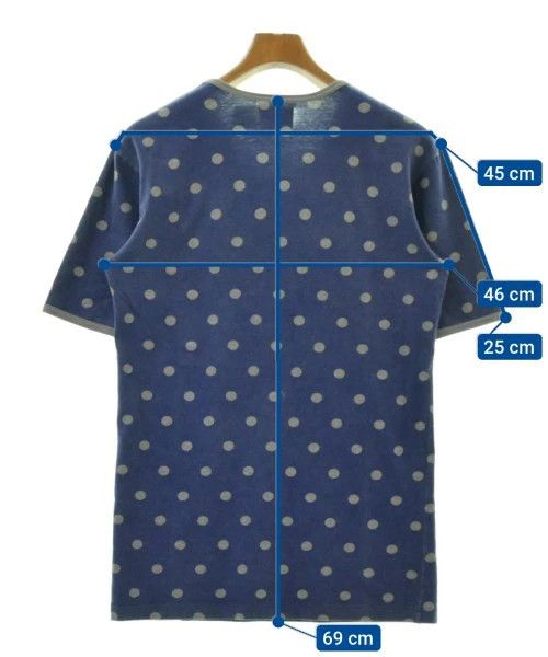 Comme des Garcons SHIRT T-Shirts Piping Hem Dots Cotton Crewneck Navy x Gray Size US M / EU 48-50 / 2 - 3 Thumbnail