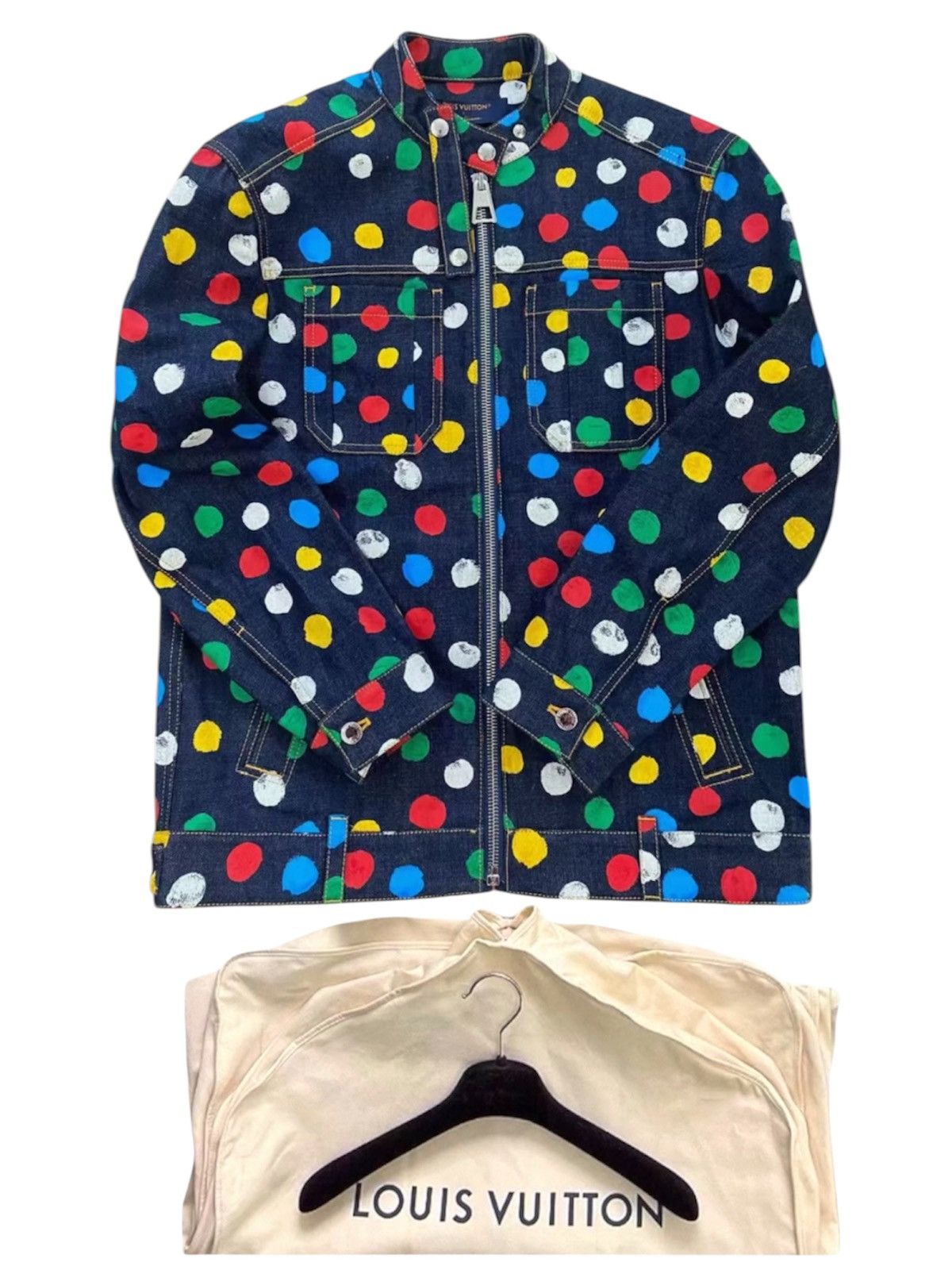 Louis Vuitton × Yayoi Kusama Louis Vuitton X Yayoi Kusama 36 Painted Dots Denim Jacket Size XS / US 0-2 / IT 36-38 - 1 Thumbnail