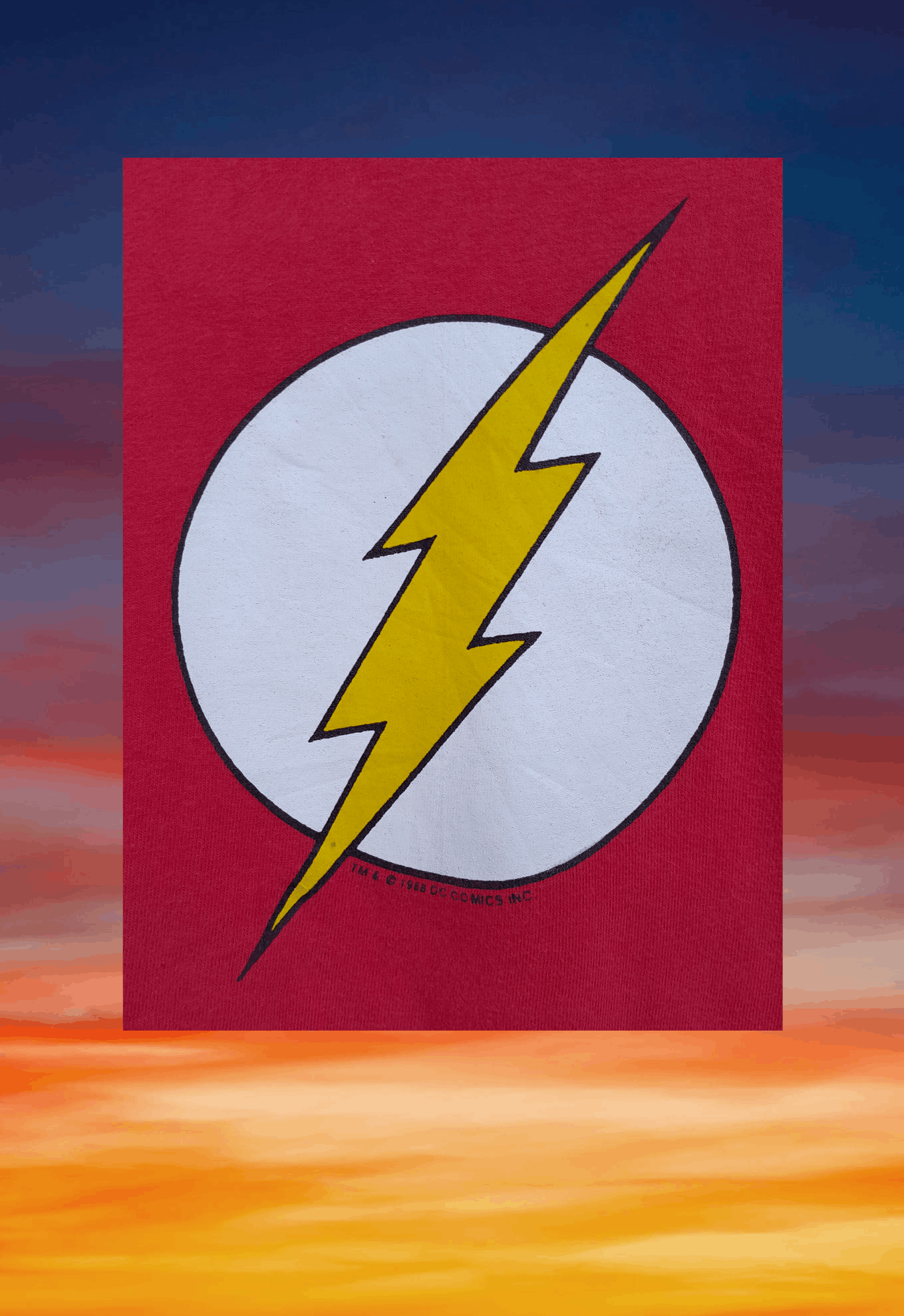 DC Comics Vintage The Flash DC COMICS TM & 1988 Longsleeve Shirt Size US L / EU 52-54 / 3 - 5 Thumbnail