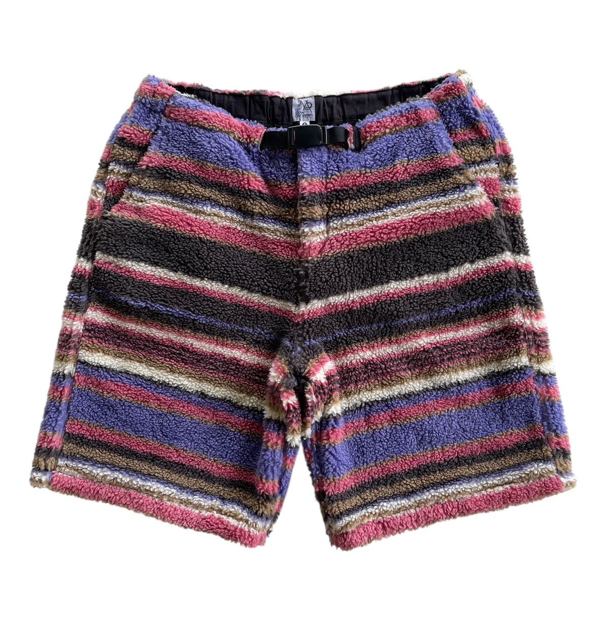 go slow caravan Multicolor Fleece Shorts Pants Size US 34 / EU 50 - 1 Thumbnail