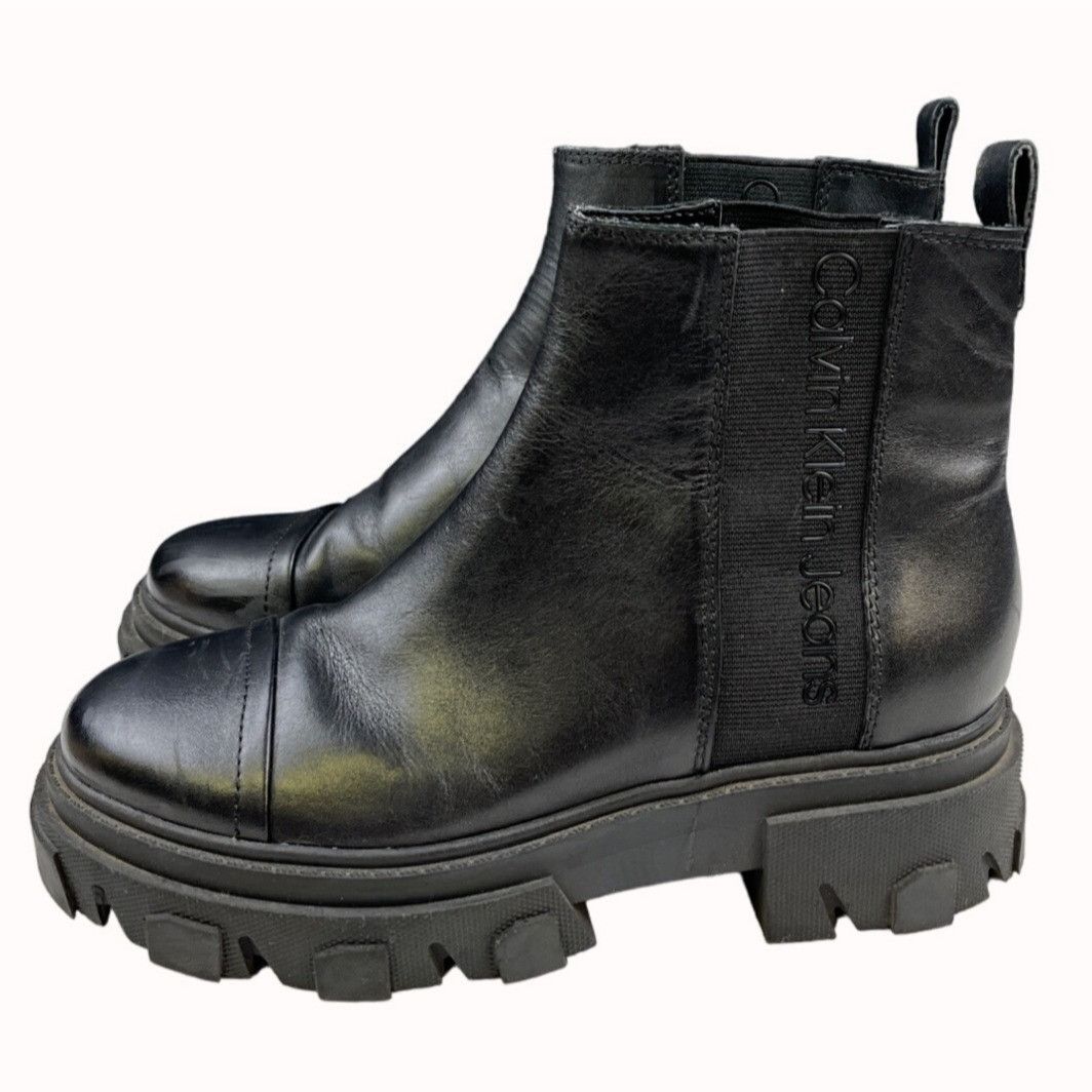 Calvin Klein Calvin Klein Jeans Lorine Women's Black Shoes/Chelsea Boots Size US 7 / IT 37 - 3 Thumbnail