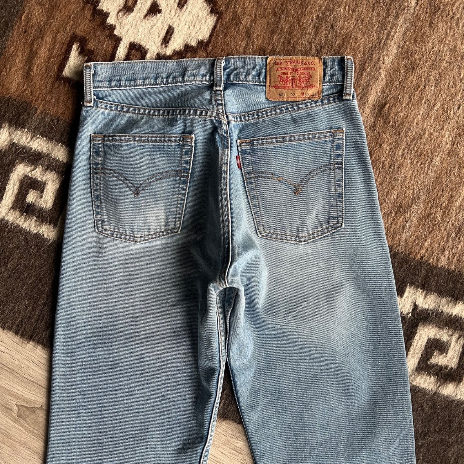 Levi's Levi’s 521 Vintage Straight Fit Denim Jeans 9811AC Size US 31 - 1 Thumbnail