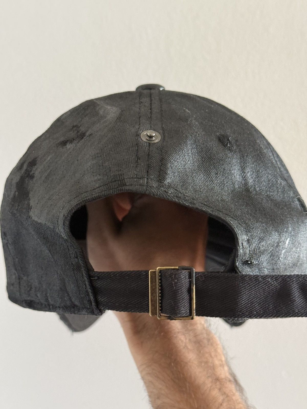 P.L.N. P.L.N. Oilskin Waxed Coated Cotton Distressed Cap/Hat Size ONE SIZE - 19 Thumbnail