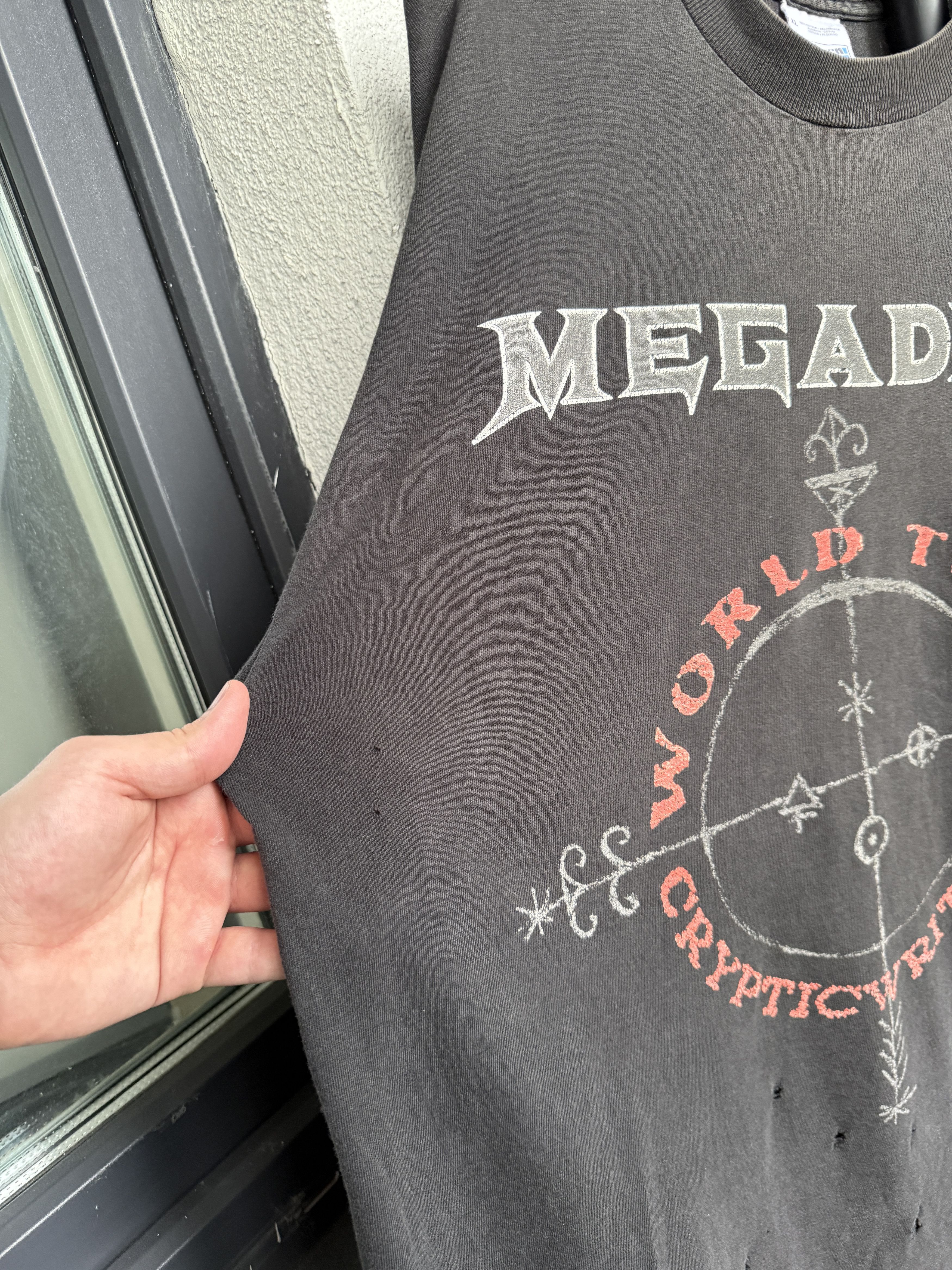 Band Tees × Vintage Vintage 1997 Megadeth Cryptic Writings Rock Band T-shirt Size US XL / EU 56 / 4 - 6 Thumbnail