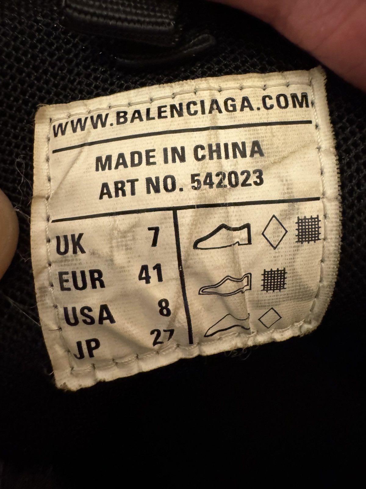 Balenciaga Balenciaga Track Black White Size US 8 / EU 41 - 15 Thumbnail