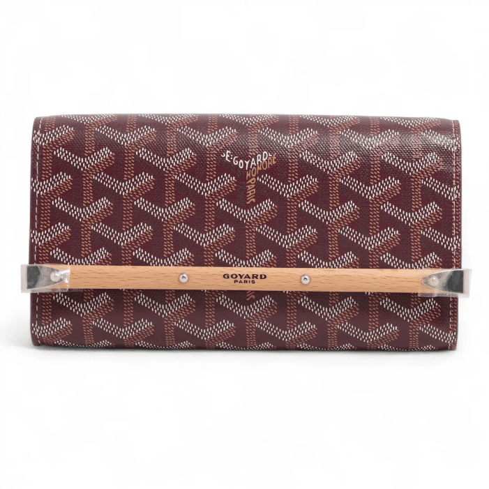 Goyard Leather Mini Monte Carlo Pouch Burgundy Size ONE SIZE - 1 Thumbnail