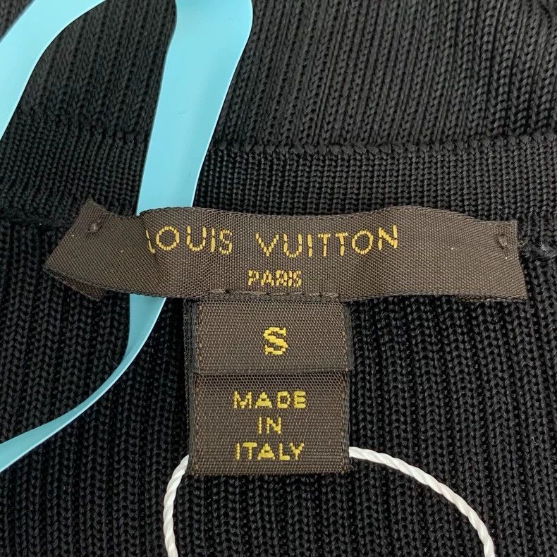 Louis Vuitton Louis Vuitton Crewneck Half Sleeve Sweater in Black Embroi Size S / US 4 / IT 40 - 6 Thumbnail