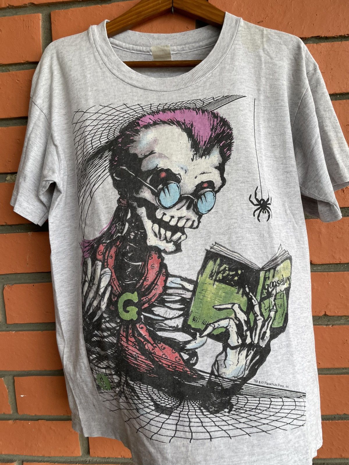 Expert Horror Vintage 90’s Goosebumps promo horror movie skeleton Boxy L Size US L / EU 52-54 / 3 - 3 Thumbnail