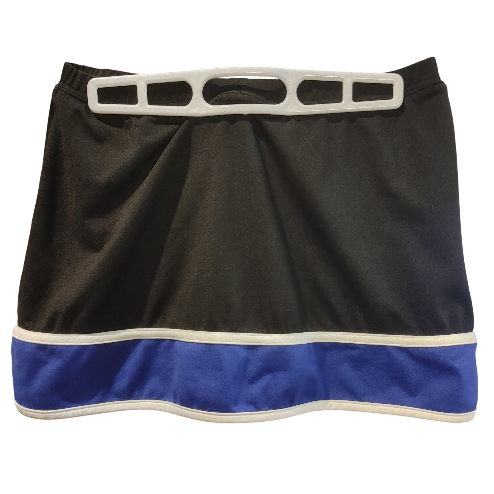 Other Varsity Women M Black/Blue White Stripe Mini Skirt Size 26" / US 2 / IT 38 - 2 Thumbnail