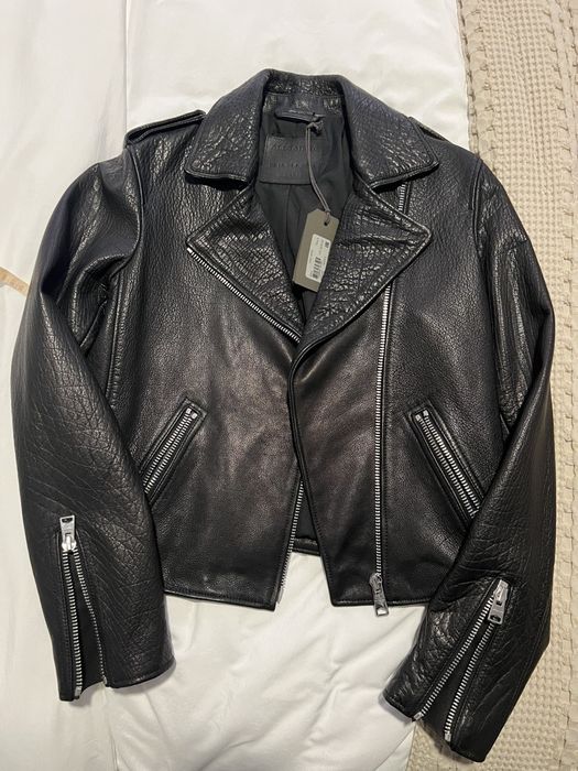 Allsaints hadi outlet leather jacket