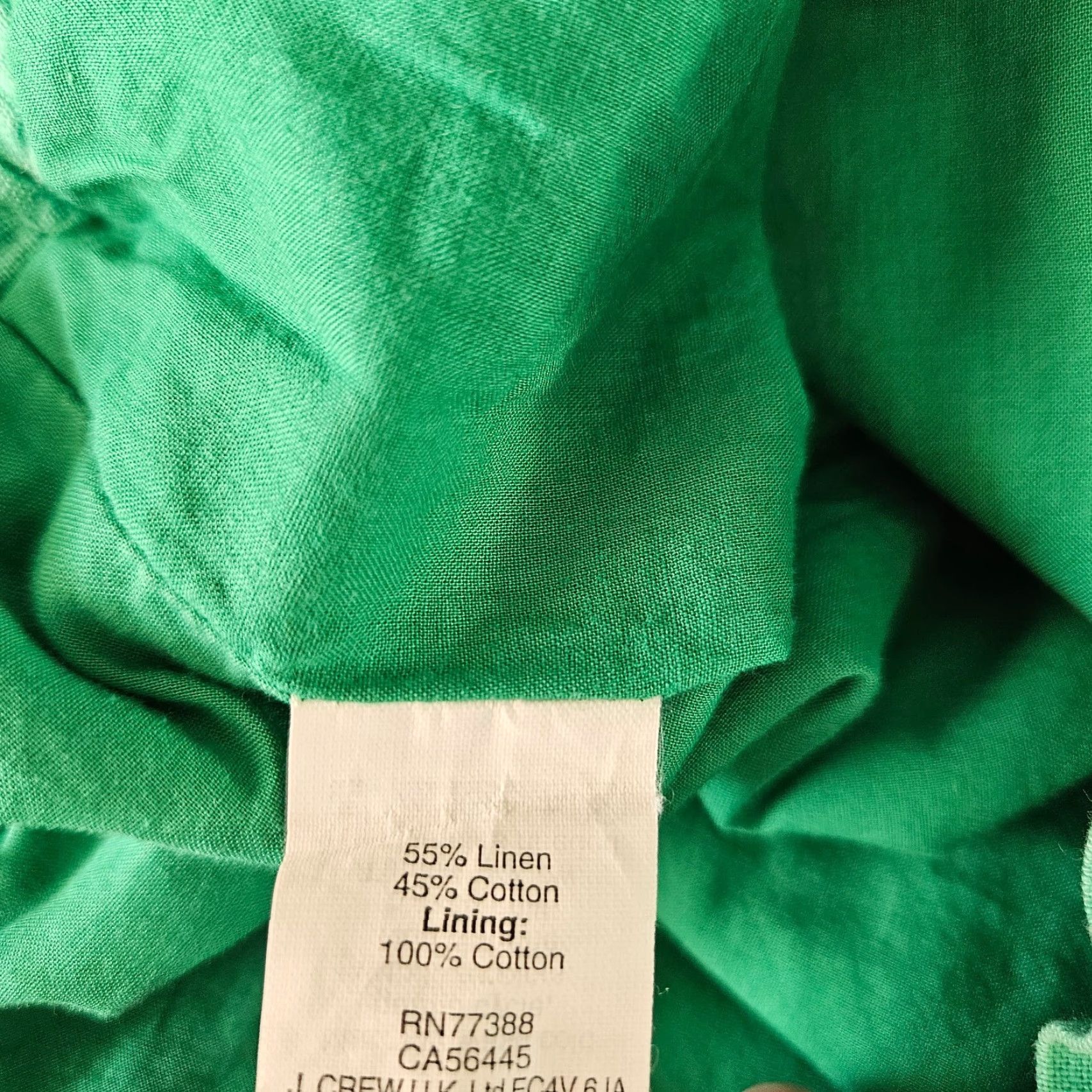 J.Crew J. Crew Skirt Women Size 4 Solid Green Linen Blend Pull On Pockets A-Line Short Size 27" / US 4 / IT 40 - 3 Thumbnail