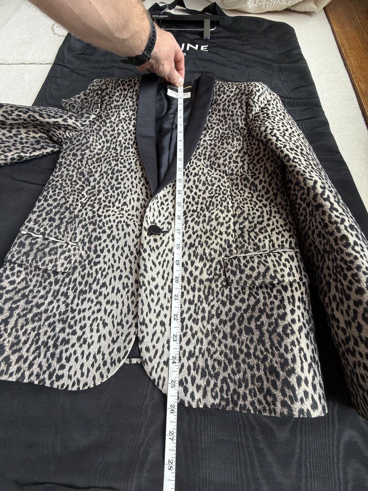 Hedi Slimane × Saint Laurent Paris SS14 Saint Laurent Babycat Le Smoking tuxedo jacket Hedi Size 36R - 4 Thumbnail