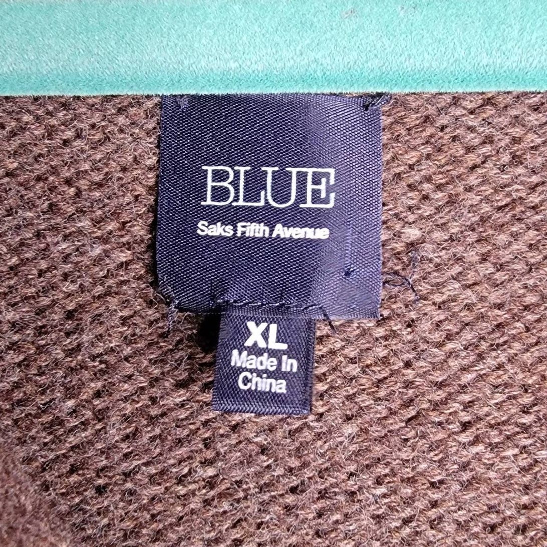 Saks Fifth Avenue Saks Fifth Avenue Blue Shawl Collar Sweater size XL Size US XL / EU 56 / 4 - 5 Thumbnail