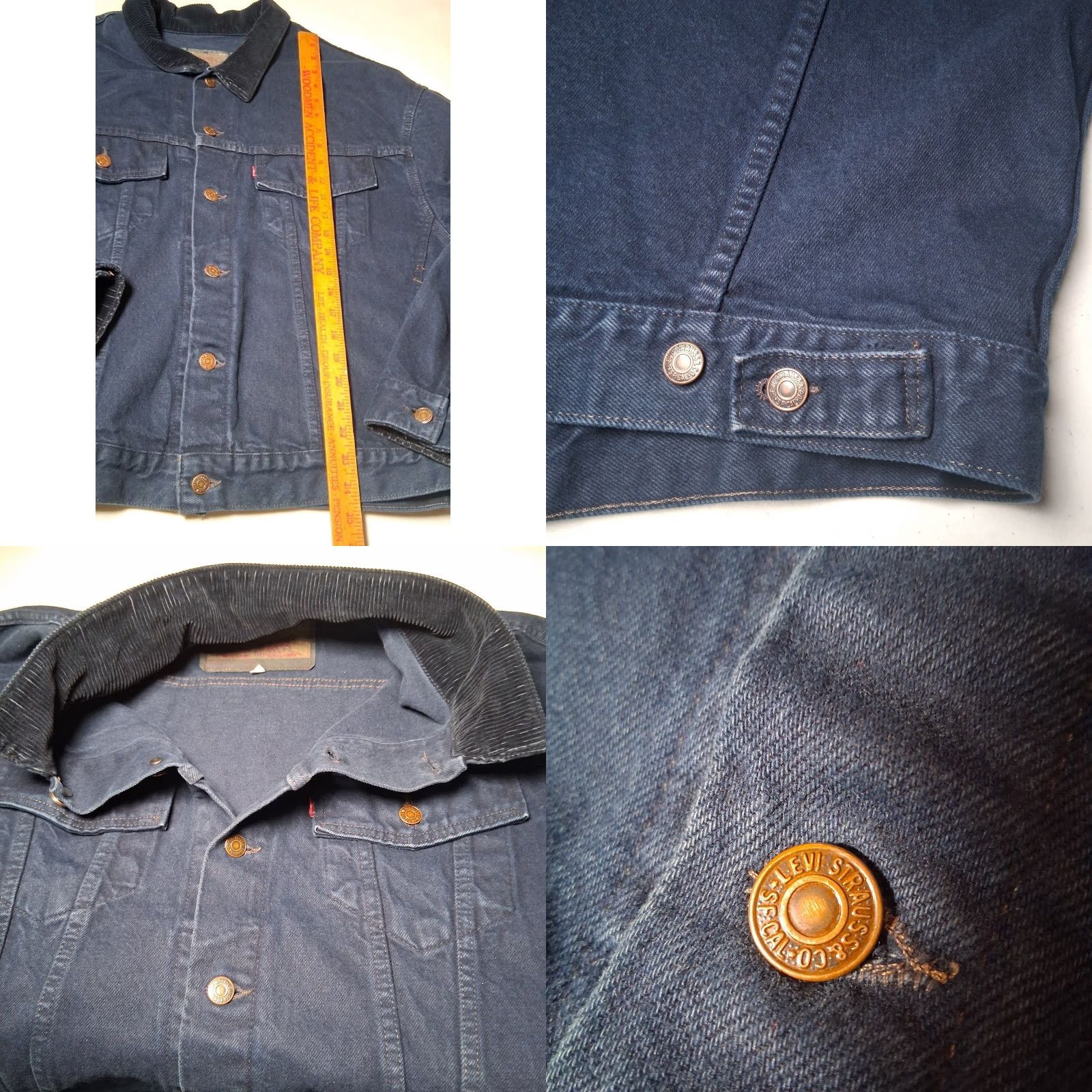 Levi's VINTAGE Levi's Levi Strauss Denim Jean Jacket L Blue Corduroy Trucker 70599 0730 Size US 33 - 9 Thumbnail