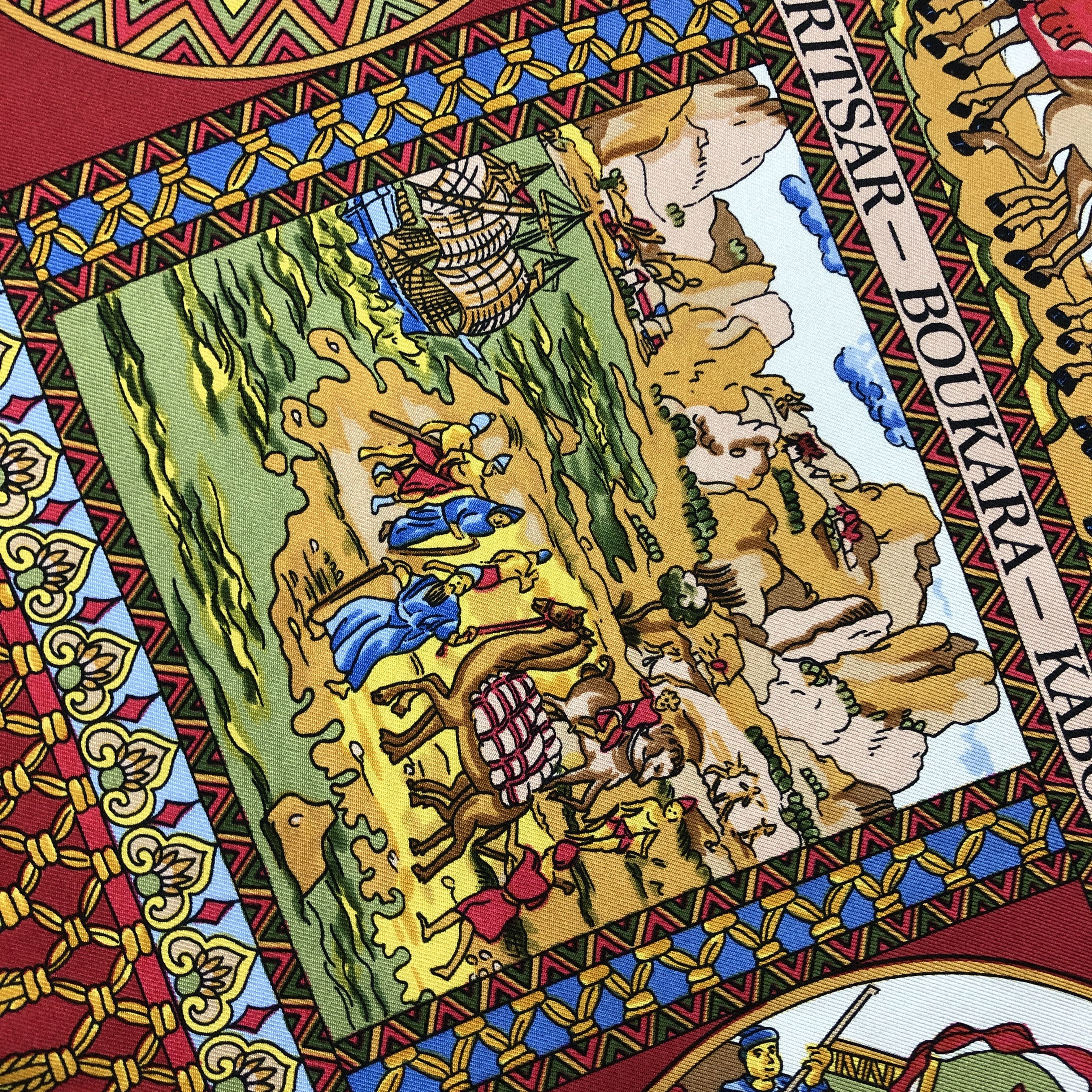 Other × Vintage Vintage The Silk Road SILK Scarf Twill Stole Wraps Scarves Size ONE SIZE - 14 Thumbnail