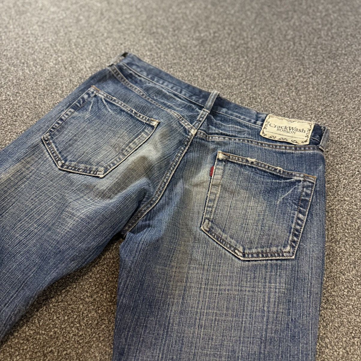 Japanese Brand Vintage Bobson Crackwash Distressed Faded Aging Denim Size US 31 - 8 Thumbnail
