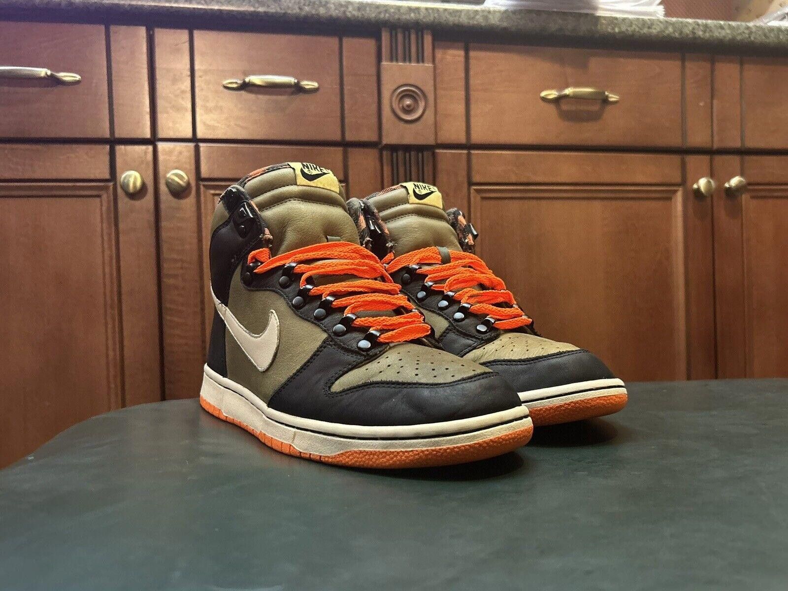 Nike Nike Men's Dunk High Prem HT GREEN ORANGE 314345-321 SZ 10 Size US 10 / EU 43 - 2 Thumbnail