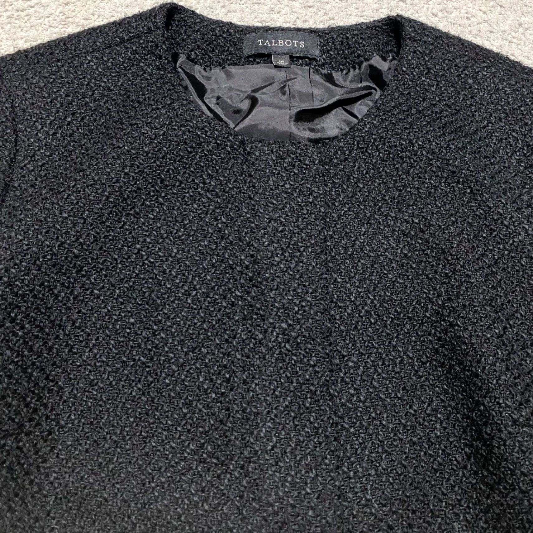 Talbots Talbots Blazer Ladies 14 Black Full Zip Lined Pockets Short Jacket Vintage No Size XL / US 12-14 / IT 48-50 - 6 Thumbnail