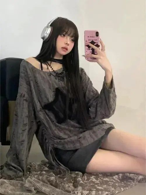 Vintage Cute Y2k Anime Lolita Star Design Long Sleeve Shirt Size S / US 4 / IT 40 - 3 Thumbnail