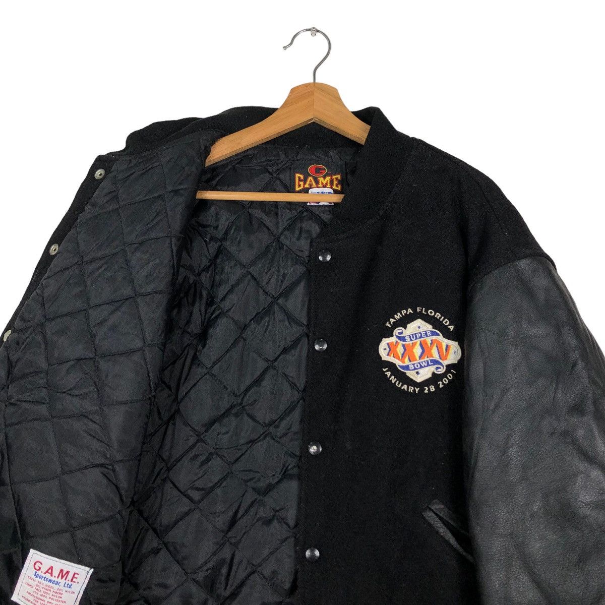 Japanese Brand 🔥Vintage Bomber Leather Jacket GAME Made in USA Sportswear Size US XL / EU 56 / 4 - 12 Thumbnail