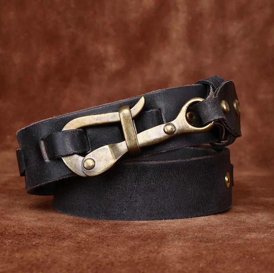 Japanese Brand × Leather Leather Copper Buckle Belt Size ONE SIZE - 1 Thumbnail