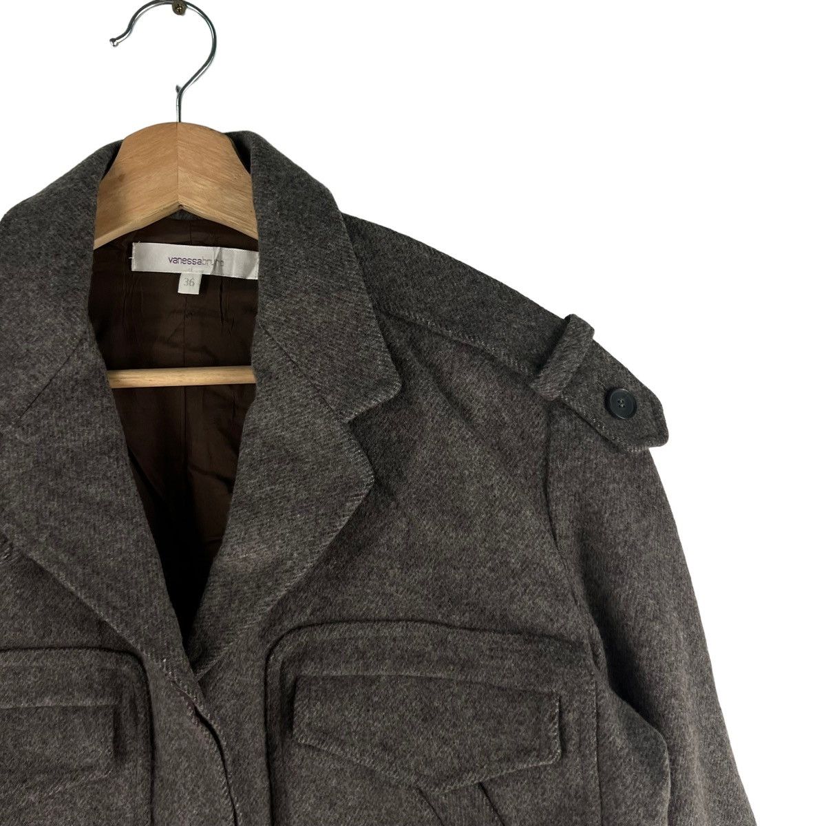 Vintage 🔥VTG WOOL BOMBER JACKET CROPPED VANESSABRUNO JAPAN Size US M / EU 48-50 / 2 - 4 Thumbnail