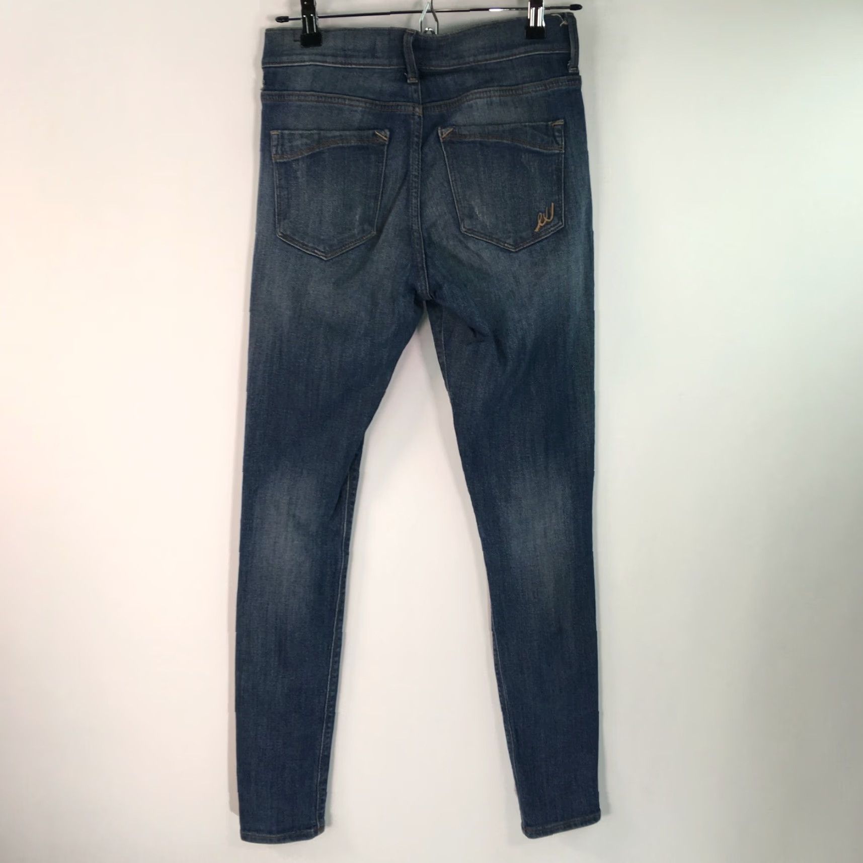 Express Express Jeans Womens Size 2R 28X30 Distressed Blue Denim Skinny Size 26" / US 2 / IT 38 - 2 Thumbnail