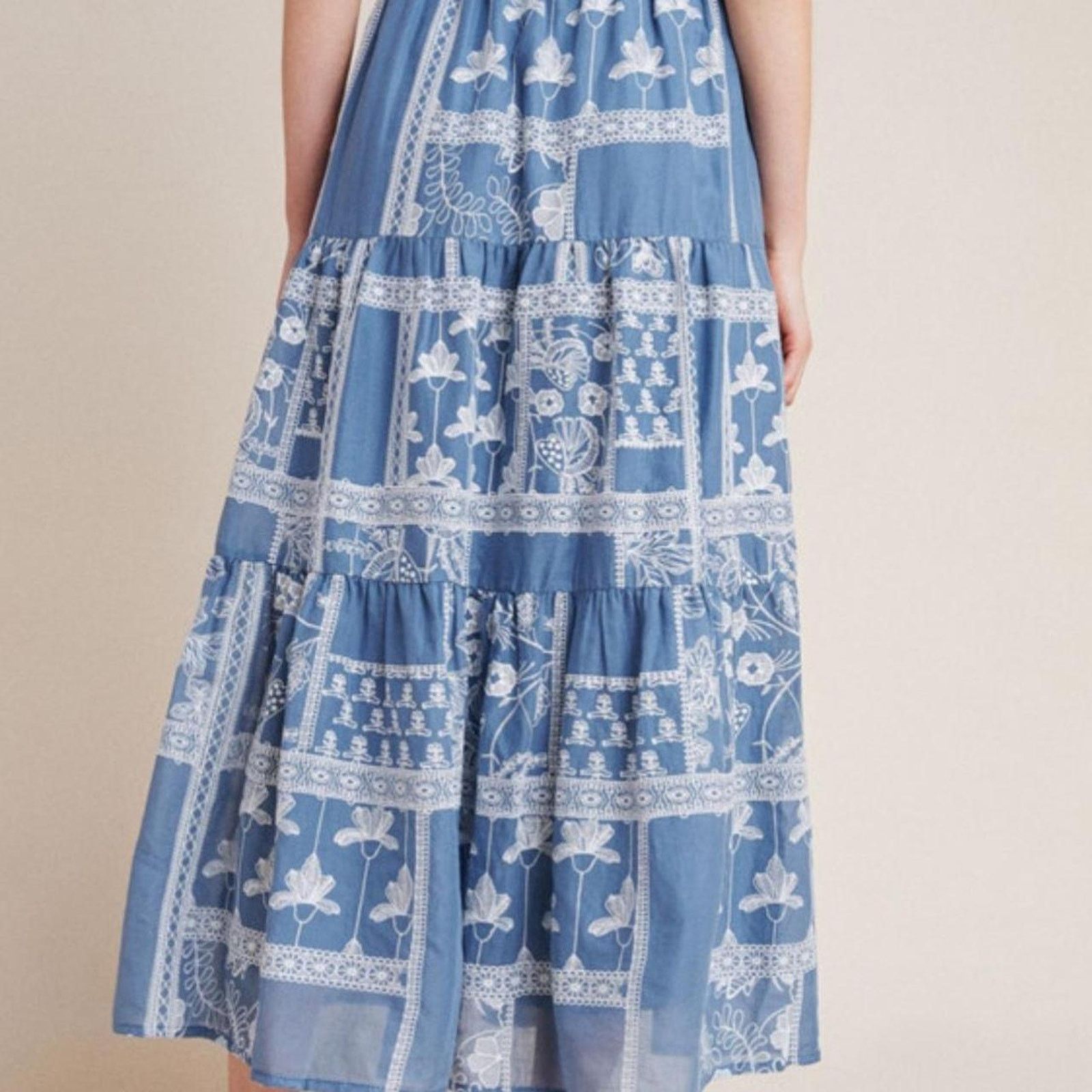 Anthropologie Blue Anthropologie summer long skirt Size 25" / US 0 / IT 36 - 1 Thumbnail