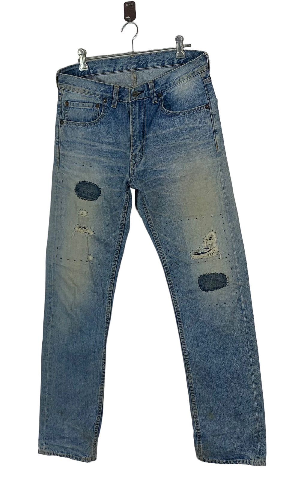 Blue Blue Japan VINTAGE HOLLYWOOD RANCH MARKET DISTRESSED BORO JEANS Size US 31 - 3 Thumbnail