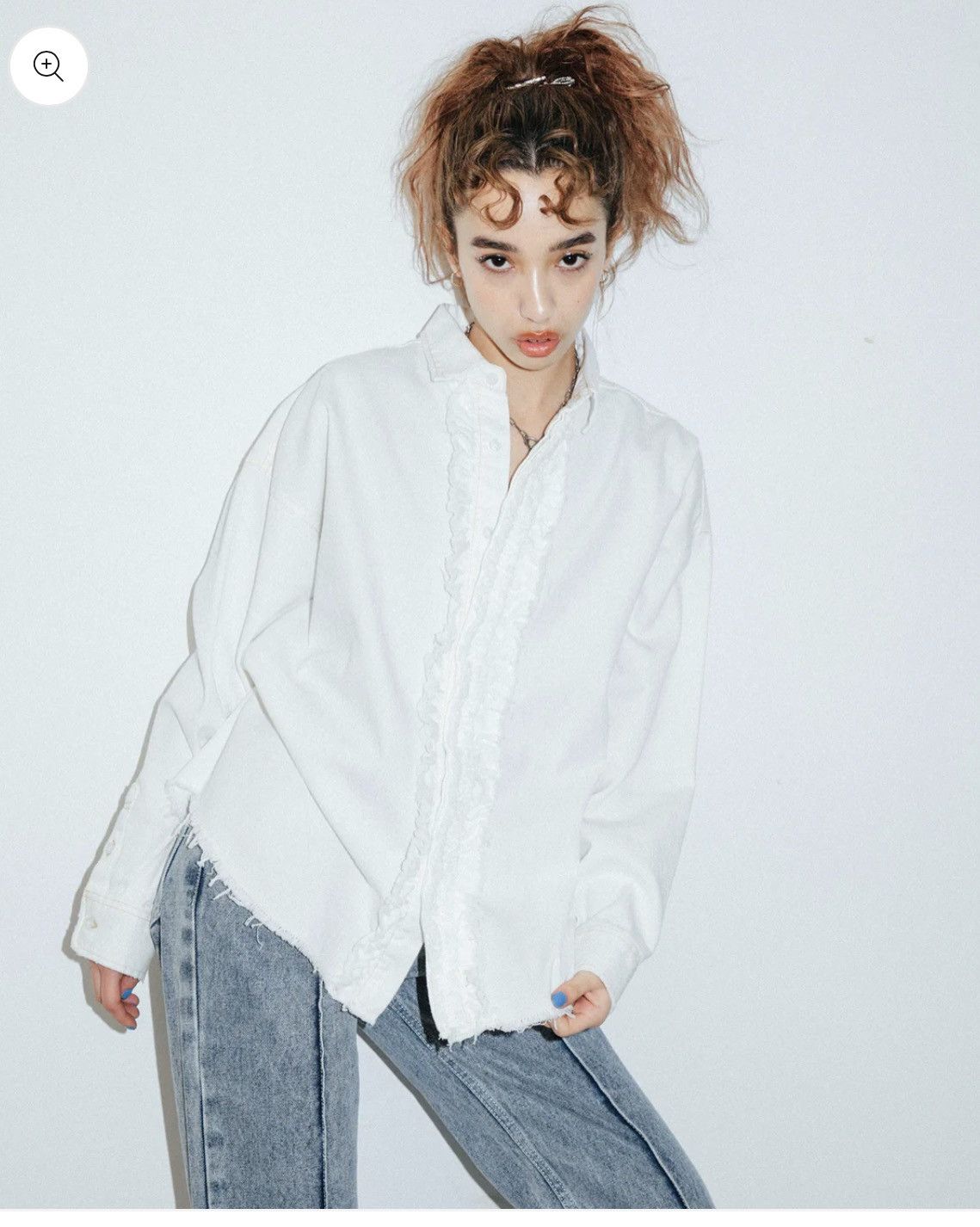 Japanese Brand × Vintage X GIRL RUFFLE SHIRT (UNISEX) Size US S / EU 44-46 / 1 - 1 Thumbnail