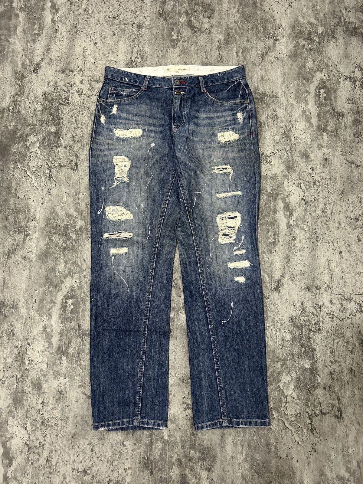 If Six Was Nine × Japanese Brand × Nicole Club 179/WG Nicole Club Distressed Bandana Pocket Back Jeans Size US 32 / EU 48 - 2 Thumbnail