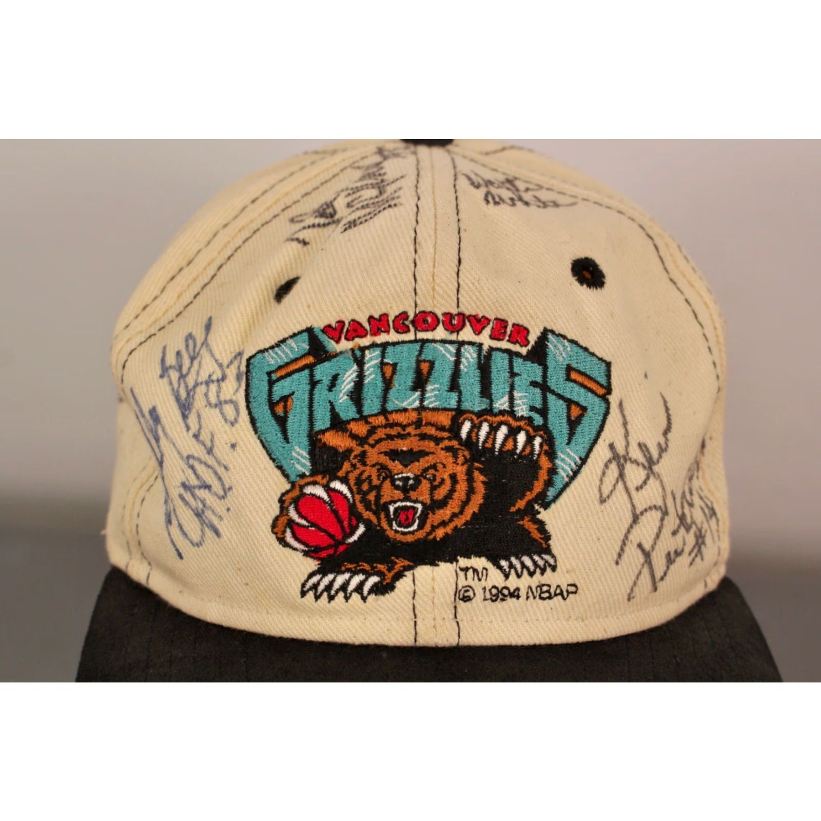 Vintage VINTAGE Grizzlies Cap Hat / Hat 1990s Adjustable Beiges Cotton Snapback Mens Womens Boys Girls Cap Size ONE SIZE - 7 Thumbnail
