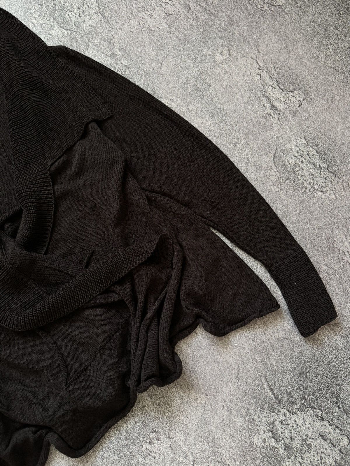 Vintage × hannes roether Hannes Roether XL brown knitwear cape poncho cardigan sweate Size XL / US 12-14 / IT 48-50 - 3 Thumbnail
