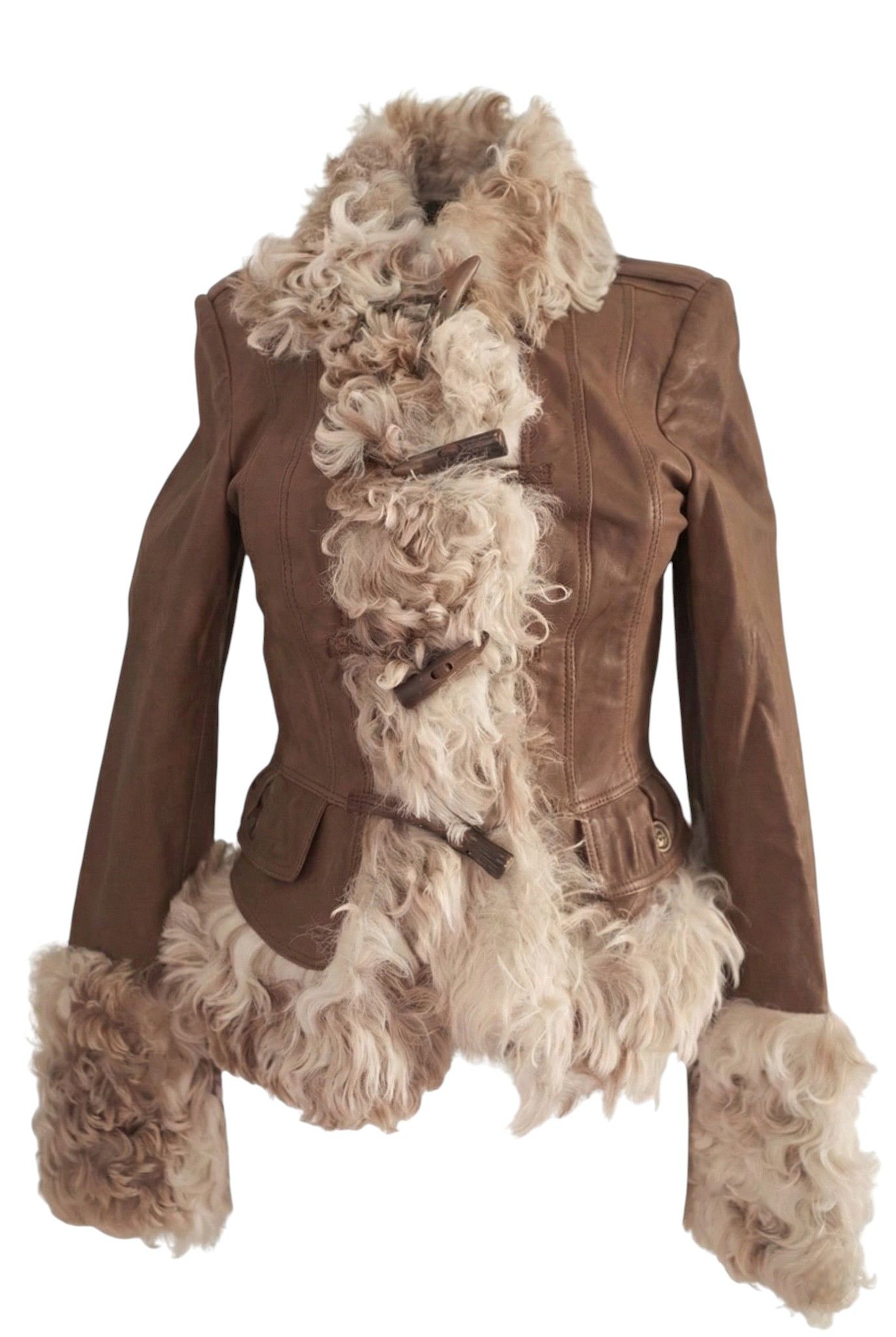 Burberry Prorsum ARCHIVE SHEARLING LEATHER JACKET Size XS / US 0-2 / IT 36-38 - 1 Thumbnail