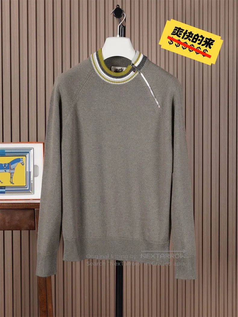 Hermes Hermes Men's 2025 Autumn and Winter Round Neck Zipper Cash Size US M / EU 48-50 / 2 - 1 Thumbnail